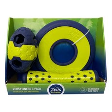 ZEUS 宙斯 Zeus Fitness 寵物漂浮玩具3件組，飛盤、橄欖球、取物棒, 混合顏色, 1組, 不適用