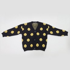 위시키즈 아동용 스마일 패턴 스웨터 가디건