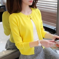 女款波萊羅針織開襟衫