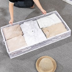 Ttabongoppa 纖薄縫隙衣物棉被PVC防水收納箱 JNHA1941, 1個, 白色