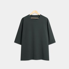 탑보이 남녀공용 총박스 엠보 7부 반팔티 LW001