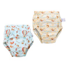 베베니즈 유아용 큐트패턴 배변훈련 팬티 2종 세트, 고슴도치, 1세트