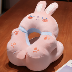 松町舒適書桌枕頭 兔子, 粉紅色, 1個