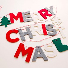 STUPID 聖誕節字母掛飾 17入, 混色