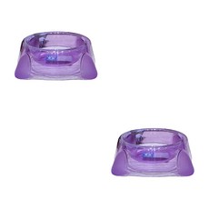 반려동물 투명 식기 YT_RC644, 퍼플, 2개