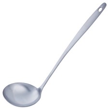 SUNCRAFT 川嶋 一體成型不鏽鋼湯勺 小, 霧面不鏽鋼, 1個