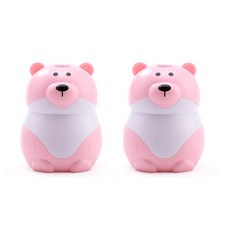 Winwin Company YT_RC242 室內裝飾公熊母熊牙籤筒, 粉紅色, 2個