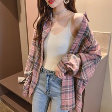 POPLAR NC 女款格紋長袖襯衫