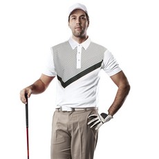 MINEFLOW 男款短袖V領翻領高爾夫T恤 708TS01