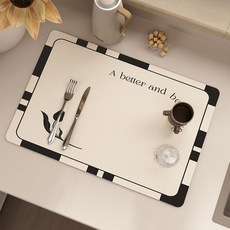 앤써핏 모던 규조토 주방 식기건조 패드, 튤립 2, 1개