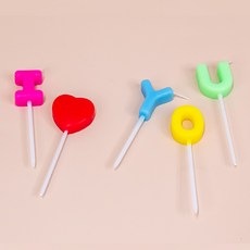 JPackTory 活動蛋糕 I LOVE YOU 生日蠟燭組, 無香, 2套, 30.8g