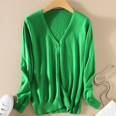 Allode 女款簡約日常V領開襟衫