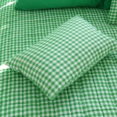 SCOHOme 好眠格紋枕頭套 含枕芯, 1個, 格紋綠