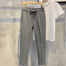 구디프 남성용 컴포트 슬림핏 밴딩 슬랙스