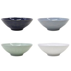 L Foret 麵碗4色組, 1組, 深藍色 + 綠色 + 灰色 + 白色