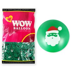 WOW PARTY KOREA 聖誕節聖誕老人氣球 50入, 混合顏色, 1個