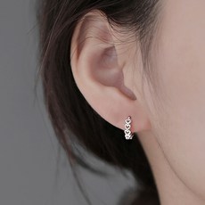 gelluna 迷你愛心易扣式圈式耳環 P-349