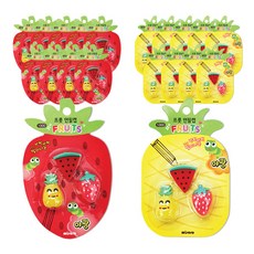 misoro 1000 水果鉛筆蓋 2168 2款 x 10p, 草莓 + 鳳梨, 1套