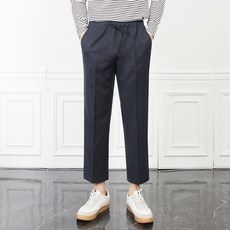 더마인드 남성용 9부 와이드 밴딩 슬랙스