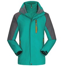 男款戶外夾克分離型高領羽絨襯裡防水防風登山夾克 JY271