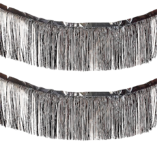 정월마켓 파티 크로스 커튼 30 x 200 cm, 블랙, 2개