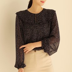 BBAEBBAE 細緻透膚雪紡衫