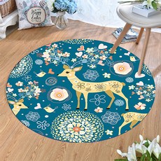귀엽고 유니크한 캐릭터 원형 카페트 발매트, 14