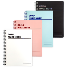 TUCO.B Koma 素色線圈筆記本 B5 4入組, 混合色, 1套