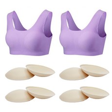 soleil 女童學生無痕親膚U型內衣 2件 + 胸墊 2件 x 4件組