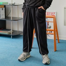 Uravi 兒童滾邊設計束口鬆緊長褲