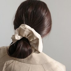 바비수 handmade 쏘레더 스티치 빅 곱창머리끈