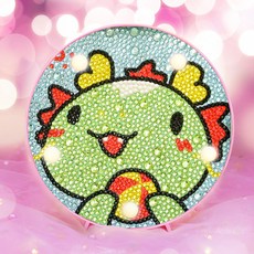 居家裝飾LED兒童寶石十字繡DIY, 16 沙灘球龍, 1個