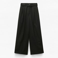 미쏘 여성용 벨티드 와이드 슬랙스