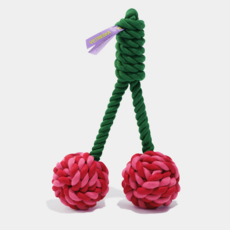 VETRESKA VETRESKA 狗官方經銷商 Momong Cherry 玩具 Tugnori 磨牙器, 1個, 粉紅色+紅色+綠色