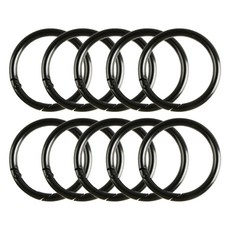 鑰匙圈配件 包包 一鍵式改造 開口型O型環 38mm, 10個, 霧面黑