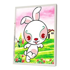 FORONEMILLION DIY兔子圖案鑽石畫組 30*40cm, 1套, 混合顏色