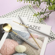 Bogen 韓國製 Novia Nature Gold 湯匙筷子組, 灰色, 湯匙1支 + 筷子1雙, 1個