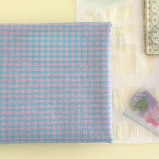 Chouchou Room 混色迷你格紋水洗棉布, 1個, 藍色