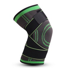 알럽핏 스트랩 엘라스틱 무릎 스포츠 보호대 그린, 1개