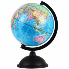 挑戰者英語球支持地球儀 20 x 25cm, 黑色