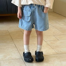 Starbean 兒童大口袋休閒丹寧短褲