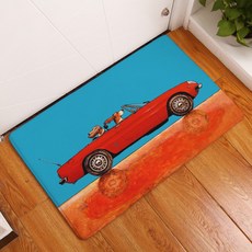 Allove Home 狗狗賽車門墊, TYPE9