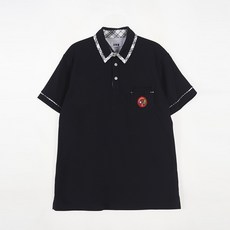 GYOBOKMALL 白色格紋短袖校服上衣