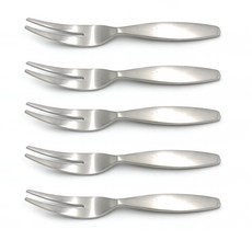 Jeoja.com 優雅不銹鋼茶叉, 單色, 5個