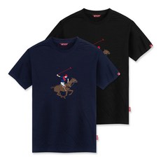 비버리힐스폴로클럽 컬러풀 라운드 통기성 반팔 티셔츠 CPS9T04 2종 세트