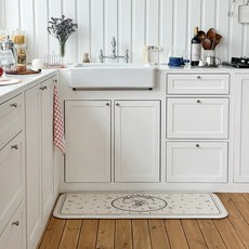 Reoum 丘比特之愛 pvc 水槽防水多用途廚房緩衝墊, 黑色, 1個