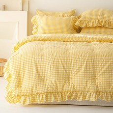 이불넷 국산 데일리체크 차렵이불 + 베개커버 세트