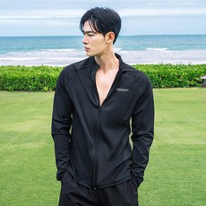HERRINGBONE apparel 男士拉鍊防磨泳衣上衣 RI383M