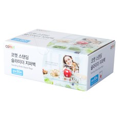 comet 直立滑扣夾鏈保鮮袋, 中(M), 60入, 1盒