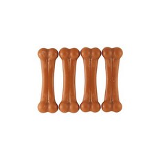 BarkBone 尼龍骨棒燒烤味中號狗刷毛玩具 M, 單色, 4個